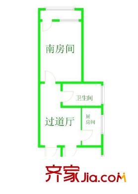 海虹新村 2室 户型图