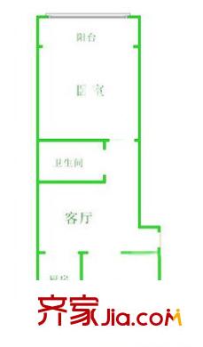 金橋橫街小區(qū) 2室 戶型圖