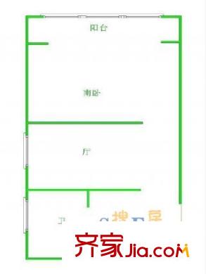上海 大连小区 1室 户型图