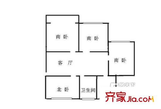 金橋新家園戶型圖戶型圖 4室1廳1衛(wèi)1廚