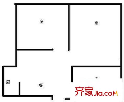 丽江佳苑 2室 户型图