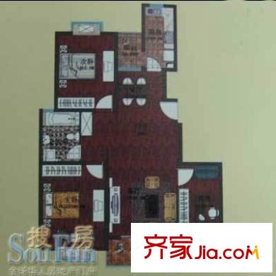 申润江涛苑户型图3室2厅2卫1厨