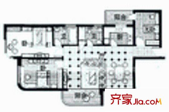 新兴大厦公寓楼户型图新兴大厦 户型图 3室2厅2卫1厨