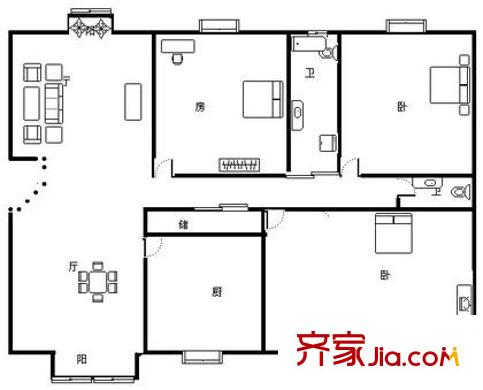 上海 景泰嘉苑 戶型圖