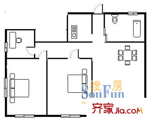 上海 祥安公寓 户型图