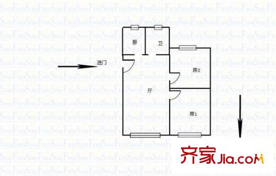 和祥佳園 2室 戶型圖