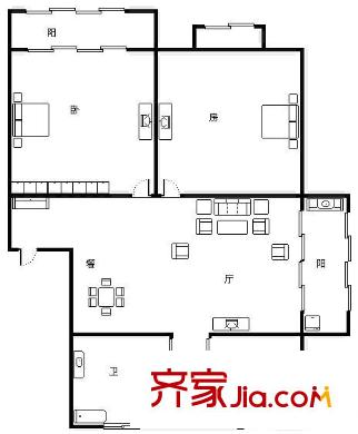和祥佳園 2室 戶型圖