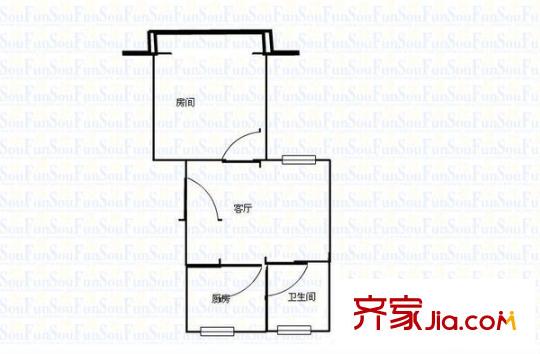 唐豐苑戶型圖戶型圖 1室1廳1衛(wèi)1廚