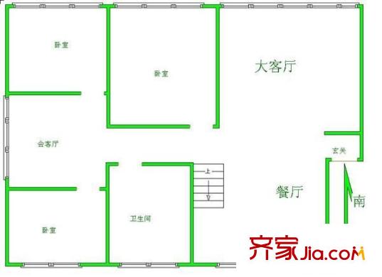 由由新景苑 4室 戶型圖