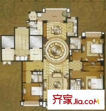 由由新景苑 4室 戶型圖