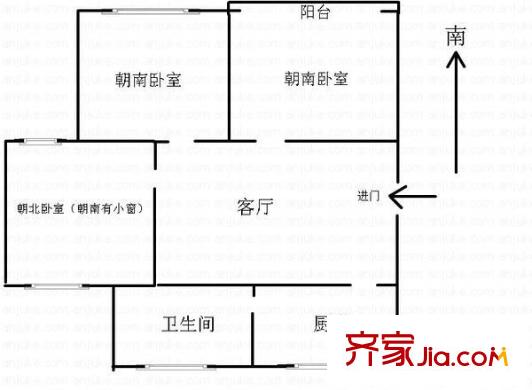 由由新景苑 3室 戶型圖