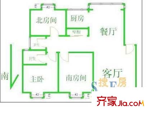 由由新景苑 4室 戶型圖