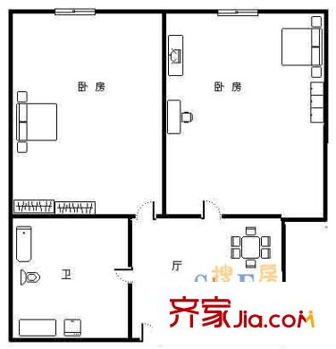 上海 宁定大楼 户型图