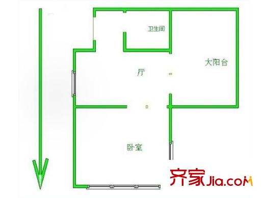 黃浦房產(chǎn) 1室 戶型圖