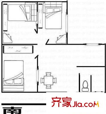 黃浦房產 3室 戶型圖