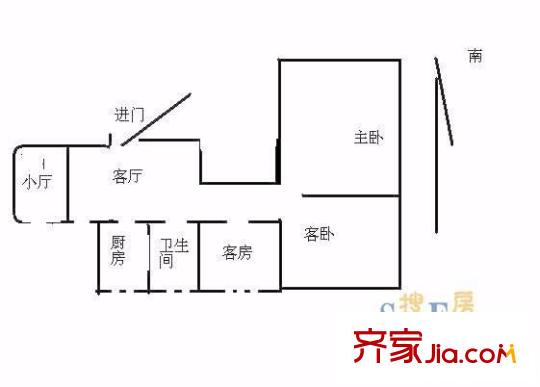 黃浦房產(chǎn) 3室 戶型圖