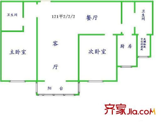 巨洋豪園 2室 戶型圖