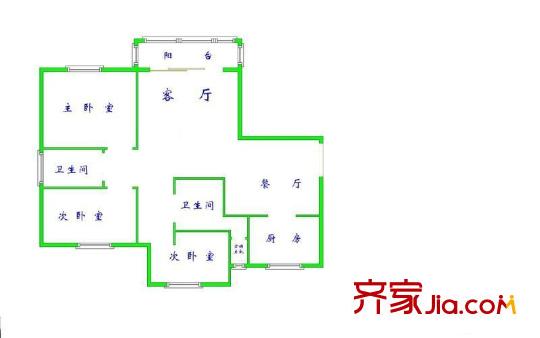 巨洋豪園 3室 戶型圖