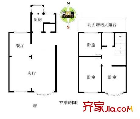 虹康花苑 4室 户型图