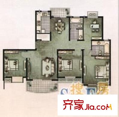 宝鸿小区户型图户型图 3室1厅1卫1厨