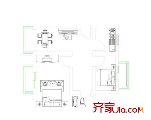 彩虹園 2室 戶型圖