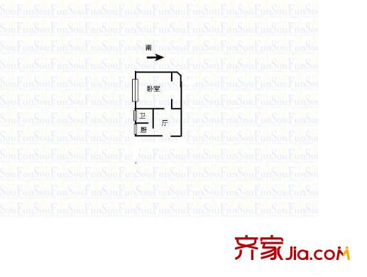 崮山小區(qū) 1室 戶型圖