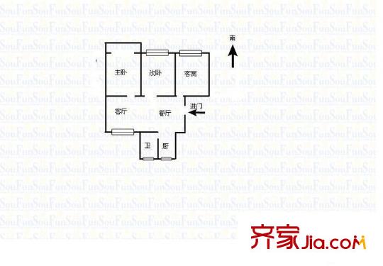 崮山小區(qū) 3室 戶型圖