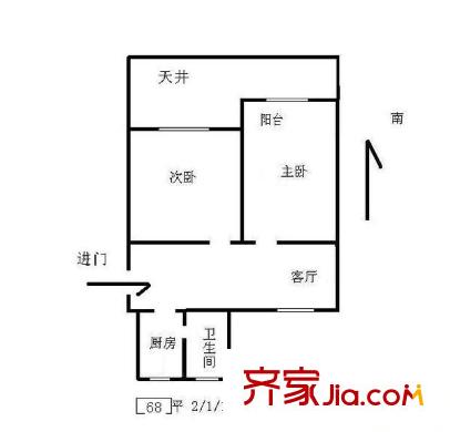 巨東小區(qū)戶型圖戶型圖 2室1廳1衛(wèi)1廚
