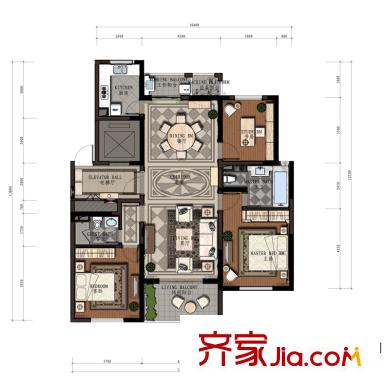 上海润地华庭户型图-齐家网小区库