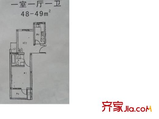 云帆雅苑 1室 戶型圖