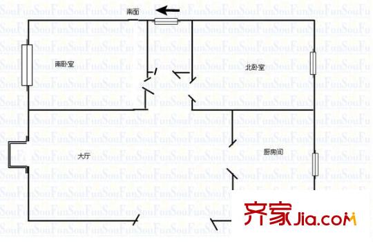 云帆雅苑 2室 戶型圖