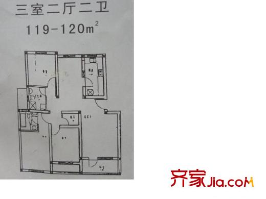 云帆雅苑 3室 戶型圖
