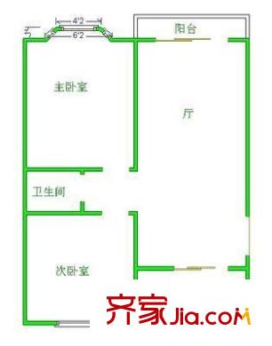 花木公寓 2室 戶型圖