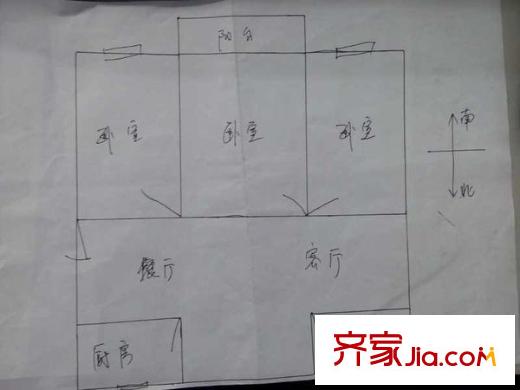 東八公寓 3室 戶型圖