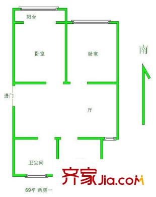 巨東小區(qū)戶型圖戶型圖 2室1廳1衛(wèi)1廚
