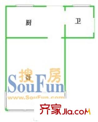 上海 凌一小區(qū)1室 戶(hù)型圖