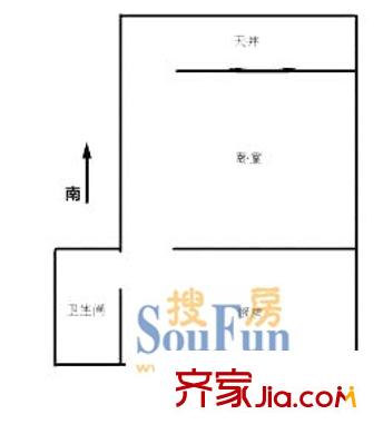 上海 凌一小區(qū)1室 戶(hù)型圖