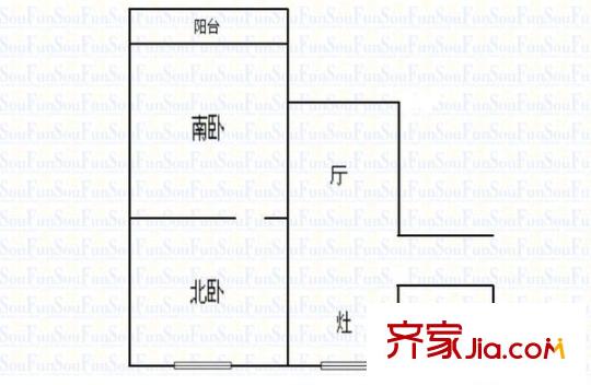博山小區(qū)戶型圖戶型圖 2室1廳1衛(wèi)1廚