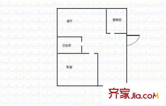 云帆雅苑 1室 戶型圖