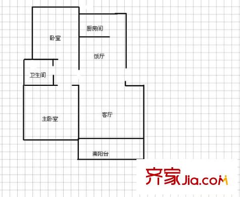 云帆雅苑 2室 戶型圖