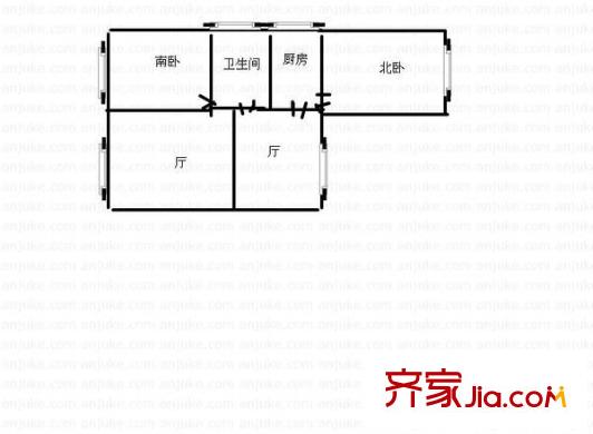 云帆雅苑 2室 戶型圖