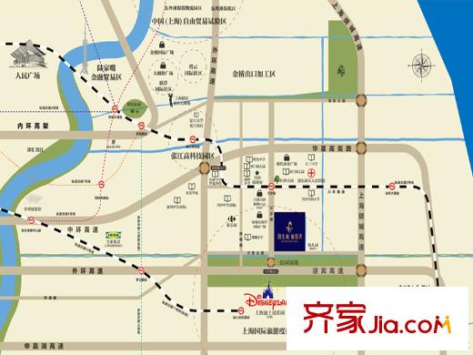 陽光城愉景灣交通圖區(qū)位示意圖