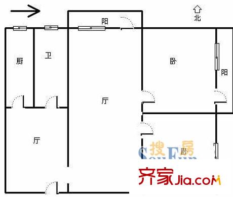 上海 康定大楼 户型图
