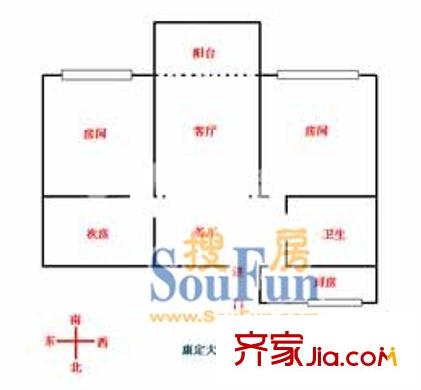 上海 康定大楼 户型图