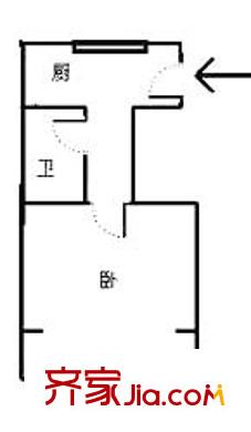 上海 凌一小區(qū)1室 戶(hù)型圖