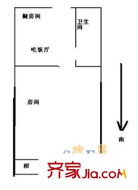 上海 凌一小區(qū)1室 戶(hù)型圖