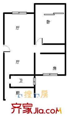 上海 凌一小區(qū)2室 戶(hù)型圖