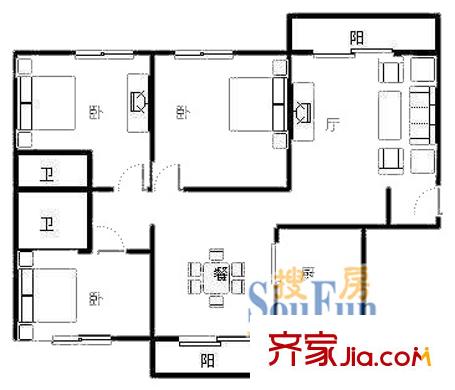 上海 海厦小区 户型图