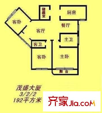茂盛大厦 4室 户型图