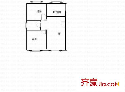 云松景庭 2室 戶型圖